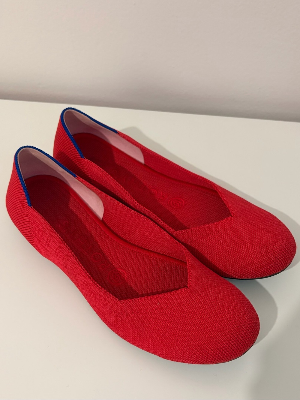 Roth’y Classic Red Knit Ballet Flats - Lightweight Comfort